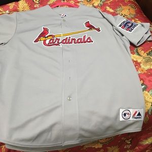 Majestic Cardinals team jersey.